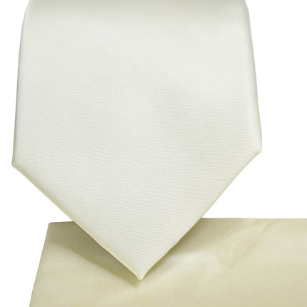 Solid Pristine Necktie and Pocket Square Paul Malone Ties - Paul Malone.com