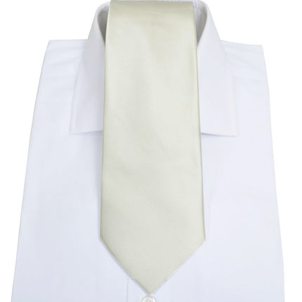 Solid Pristine Necktie and Pocket Square Paul Malone Ties - Paul Malone.com