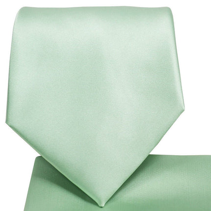 Solid Mint Necktie and Pocket Square Paul Malone Ties - Paul Malone.com