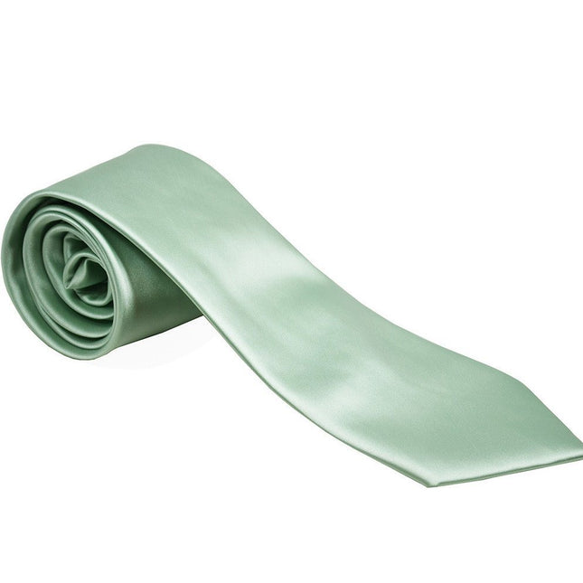 Solid Mint Necktie and Pocket Square Paul Malone Ties - Paul Malone.com