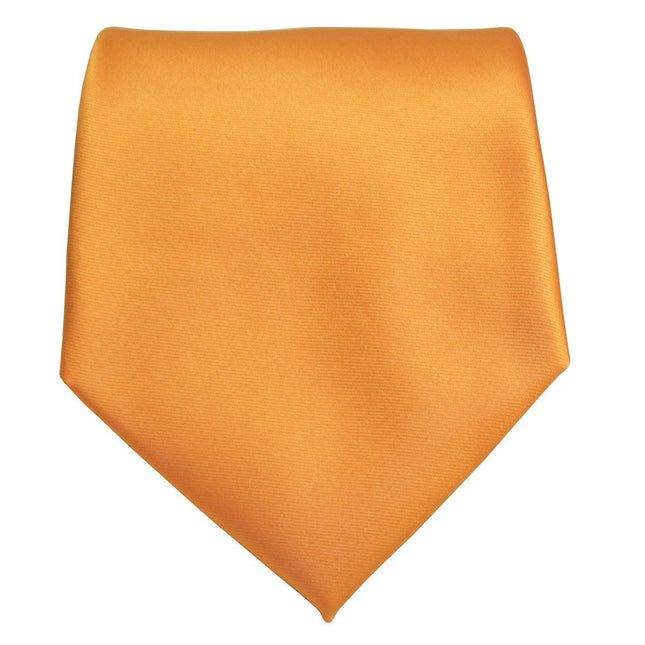 Solid Orange Necktie and Pocket Square Paul Malone Ties - Paul Malone.com