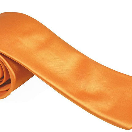 Solid Orange Necktie and Pocket Square Paul Malone Ties - Paul Malone.com