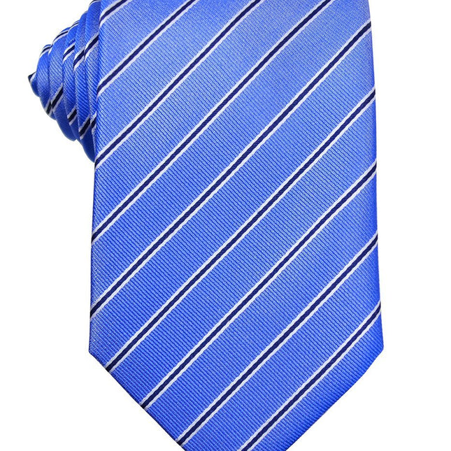 Blue Striped Silk Tie and Pocket Square Paul Malone Ties - Paul Malone.com