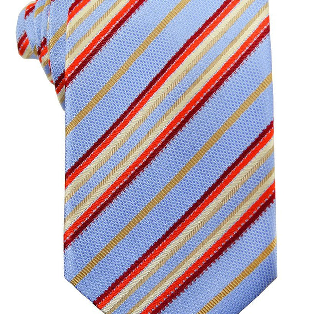 Blue and Red Striped Silk Tie and Pocket Square Paul Malone Ties - Paul Malone.com
