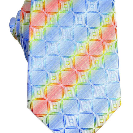 Blue Rainbow Silk Tie and Pocket Square Set Paul Malone Ties - Paul Malone.com