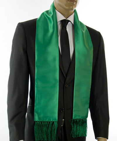 Solid Verdant Green Tuxedo Men's Scarf Paul Malone Scarves - Paul Malone.com