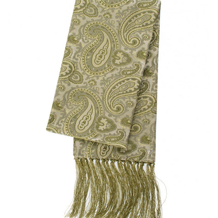 Piquant Green Paisley Men's Tuxedo Scarf Paul Malone Scarves - Paul Malone.com