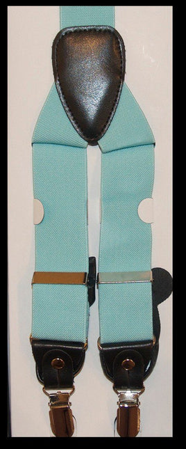 Solid Turquoise Men's Suspenders Suspenders Suspenders - Paul Malone.com