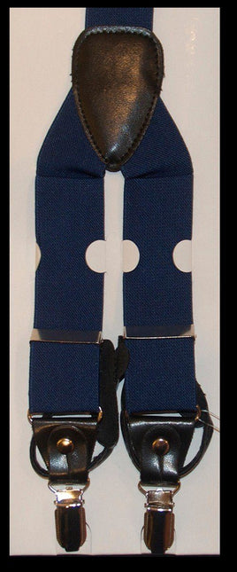 Solid Navy Blue Men's Suspenders Suspenders Suspenders - Paul Malone.com