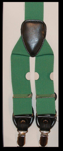 Solid Green Men's Suspenders Suspenders Suspenders - Paul Malone.com
