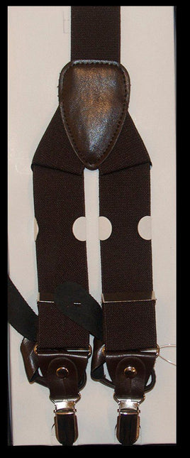 Solid dark Brown Men's Suspenders Suspenders Suspenders - Paul Malone.com