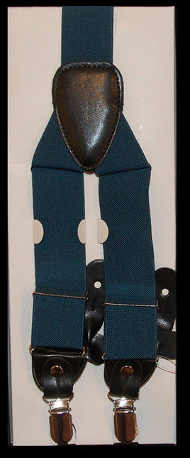 Solid Aqua Blue Men's Suspenders Suspenders Suspenders - Paul Malone.com