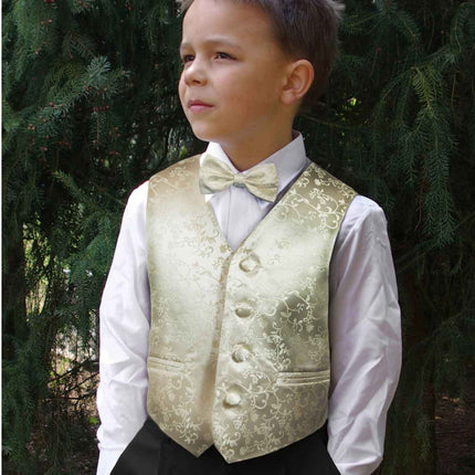 Champagne Boys Tuxedo Vest Set Paul Malone Vest - Paul Malone.com
