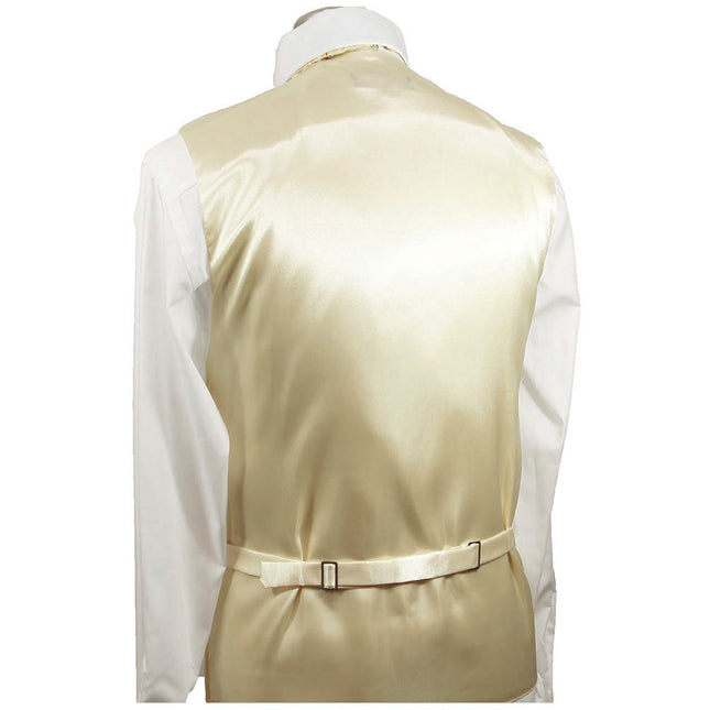 Champagne Paisley Tuxedo Vest Set Paul Malone Vest - Paul Malone.com