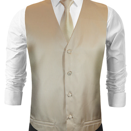 Espresso Striped Tuxedo Vest Set Paul Malone Vest - Paul Malone.com