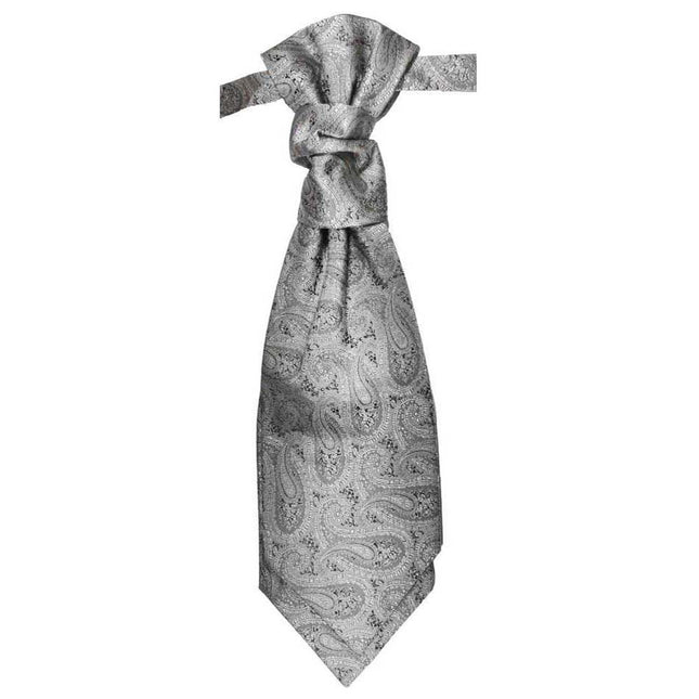 Silver Gray Paisley Tuxedo Vest Set Paul Malone Vest - Paul Malone.com