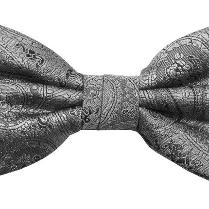 Grey Paisley Boys Tuxedo Vest Set Paul Malone Vest - Paul Malone.com